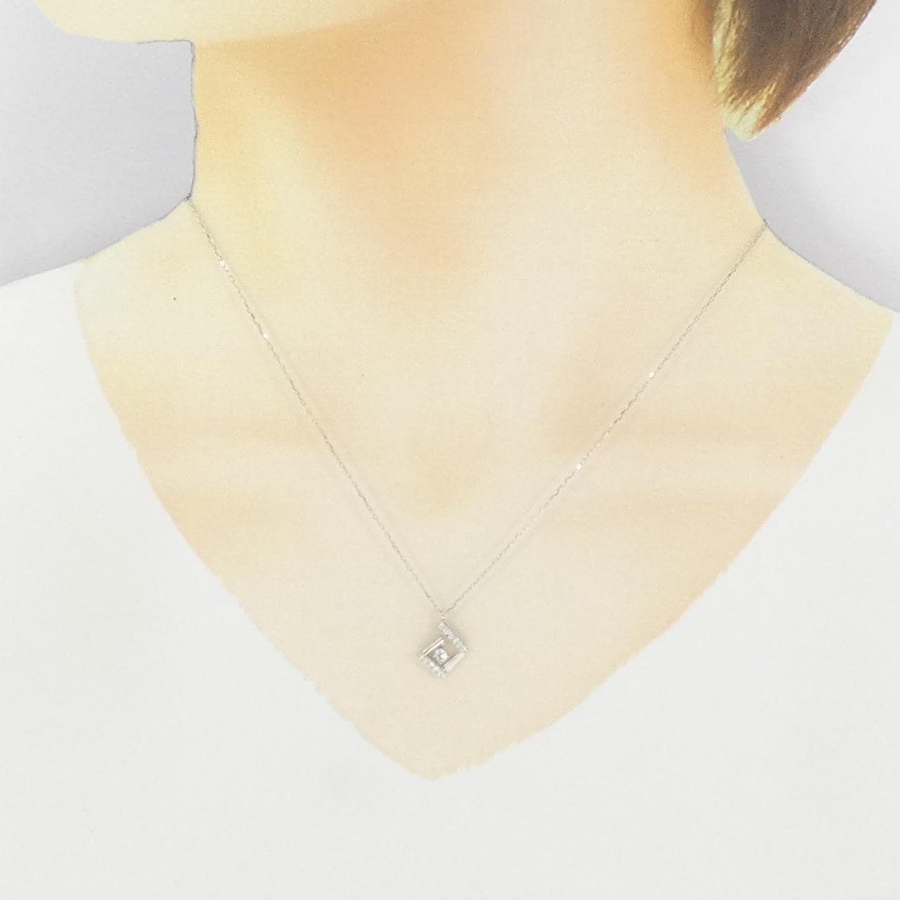 PT900/PT850 ダイヤモンド ネックレス 0.09CT