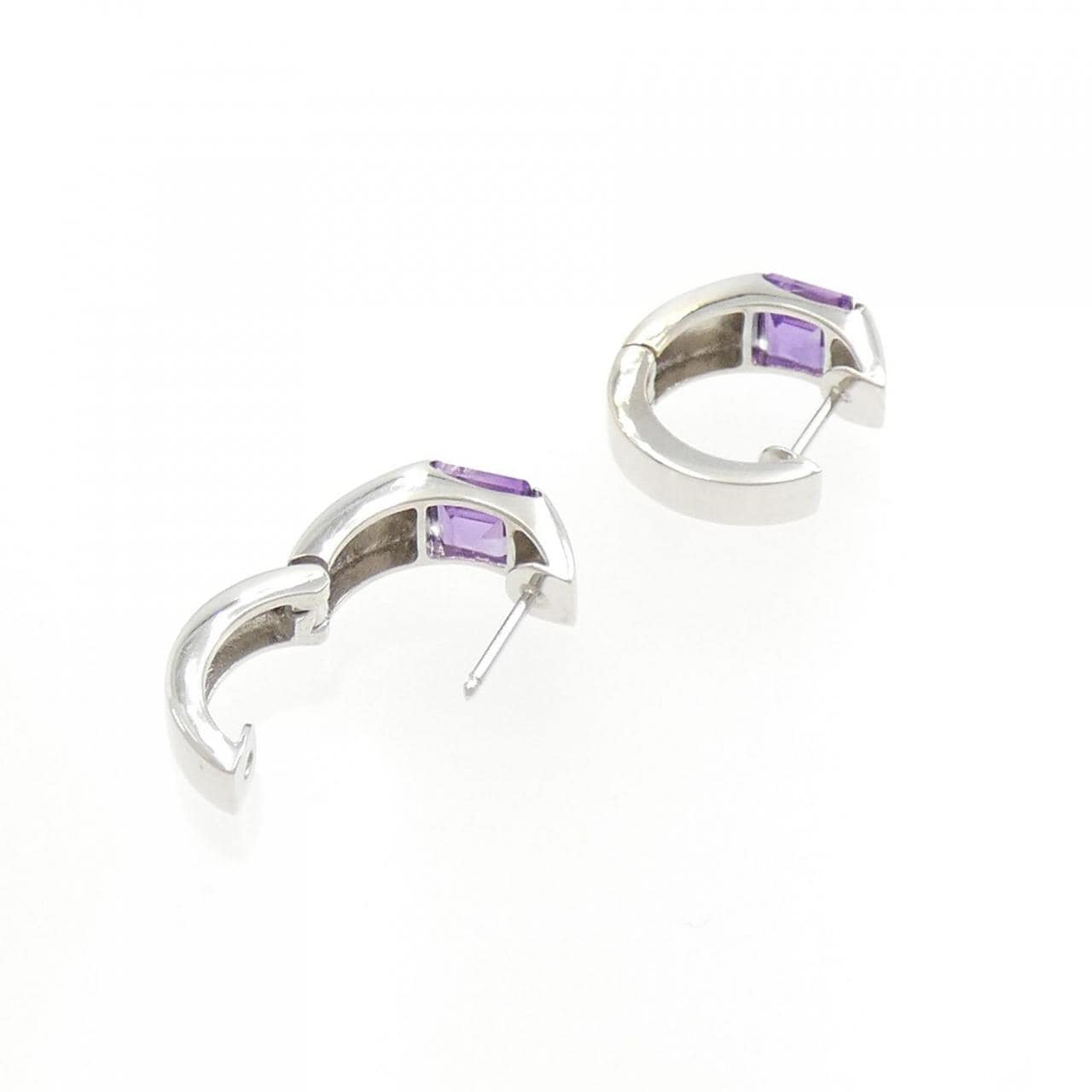 K14WG紫水晶耳釘