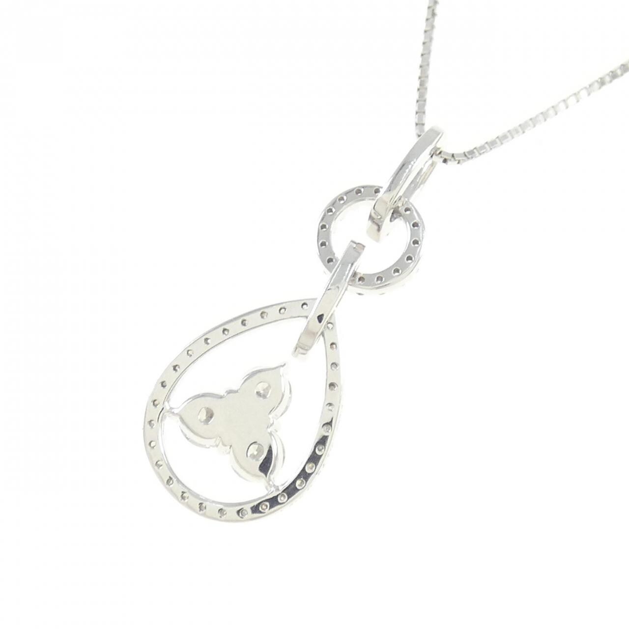 K18WG ダイヤモンド ネックレス 0.379CT