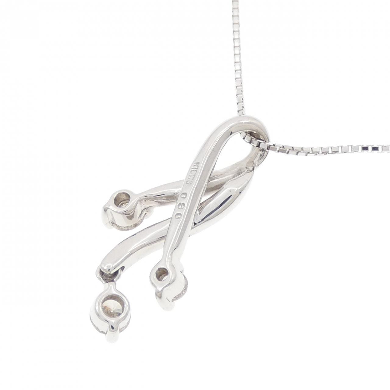 K18WG ダイヤモンド ネックレス 0.30CT