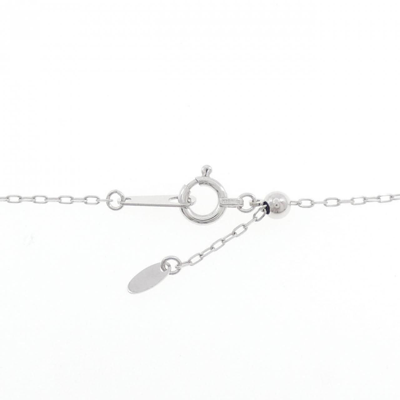 K18WG イニシャルK ダイヤモンド ネックレス 0.06CT