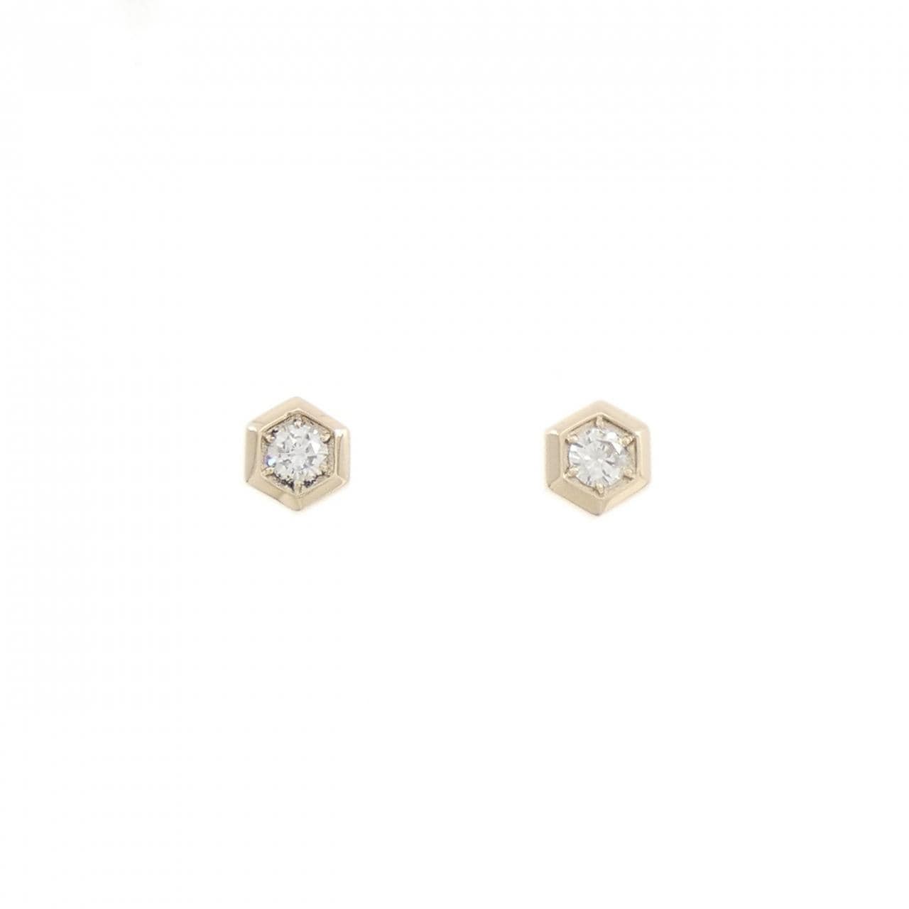 【リメイク】K10YG ダイヤモンド ピアス 0.14CT
