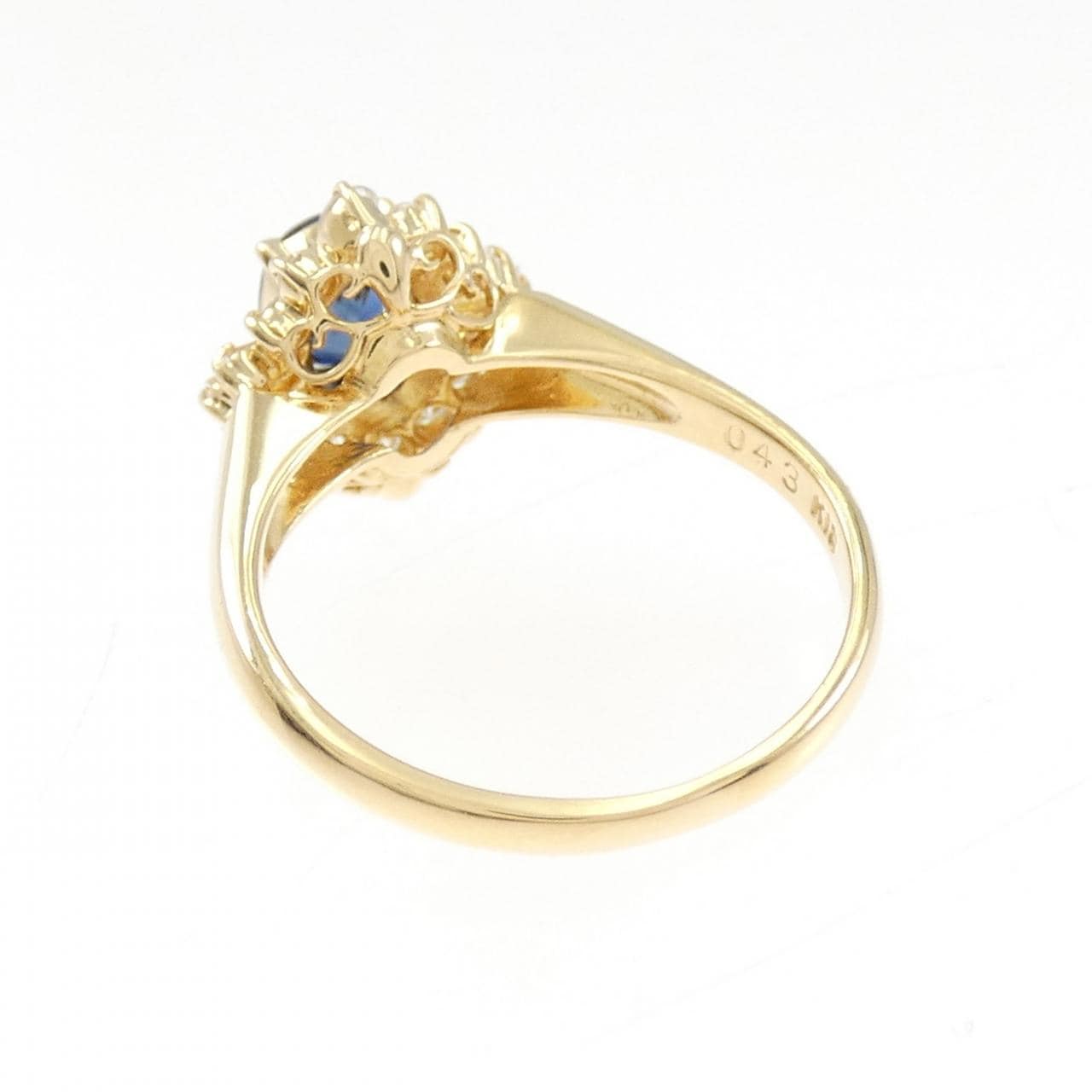 K18YG sapphire ring 0.43CT