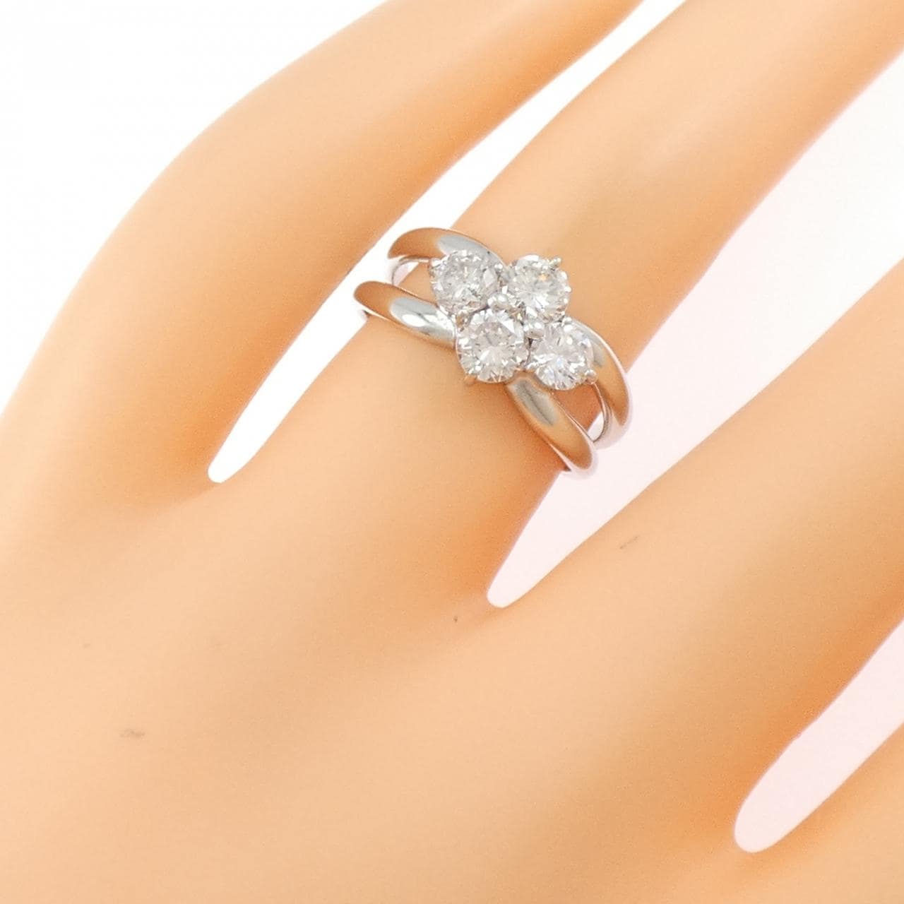 PT900钻石戒指 1.02克拉