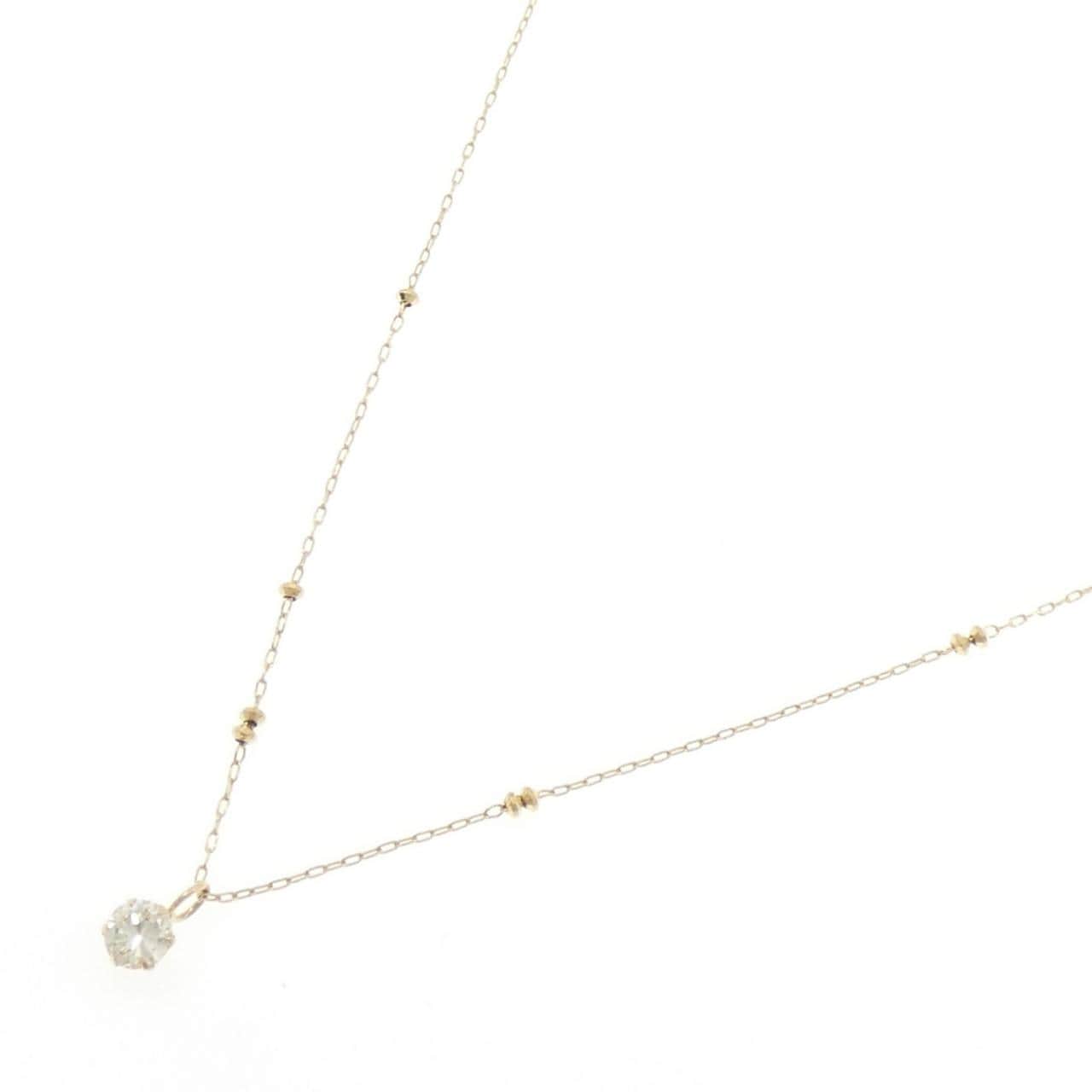 K18YG Solitaire Diamond Necklace 0.20CT