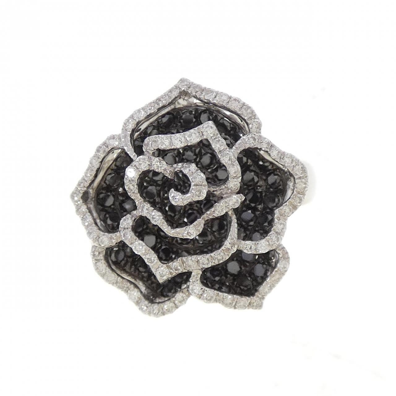 K18WG/K18BG ローズ ダイヤモンド リング 1.15CT