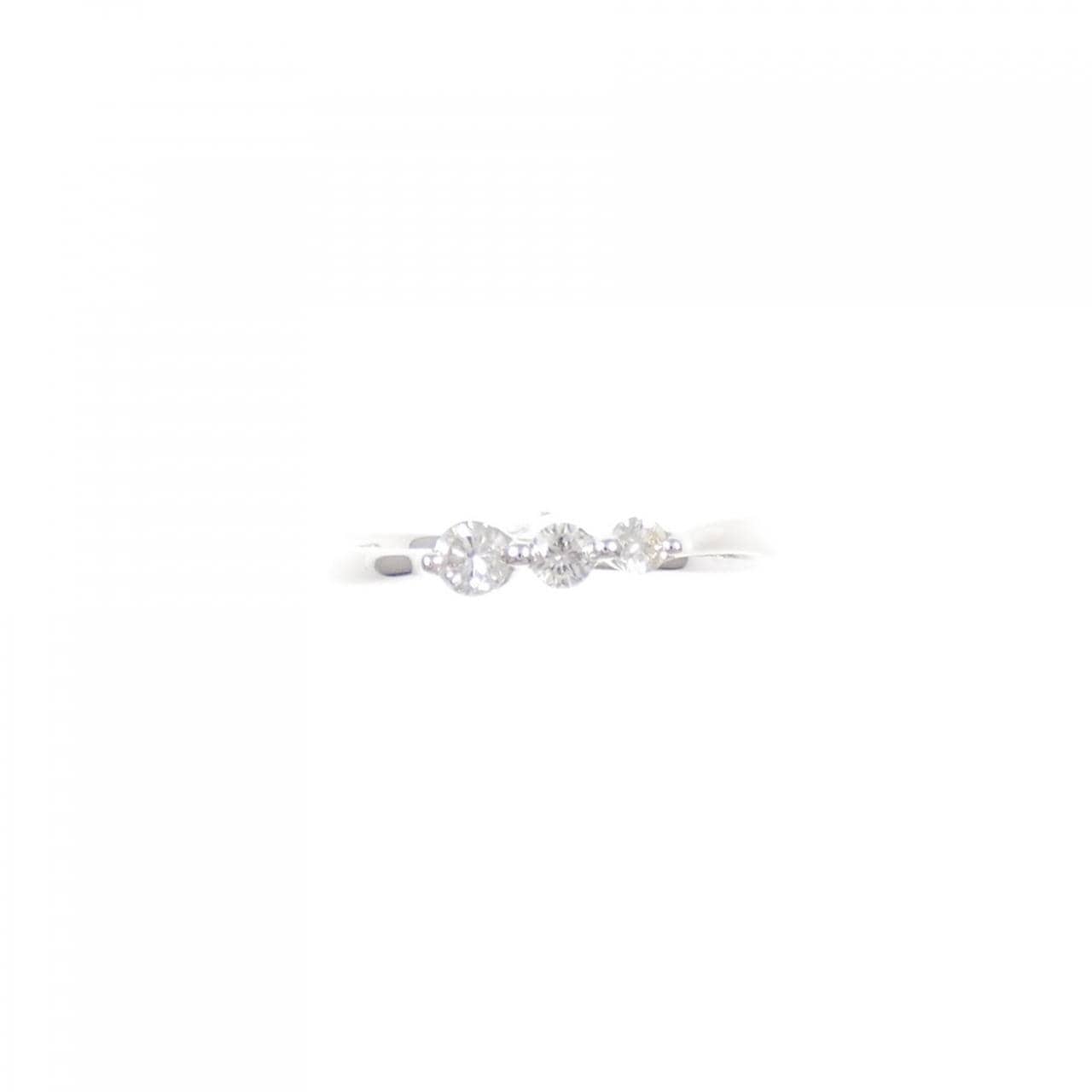 K18WG ダイヤモンド リング 0.16CT