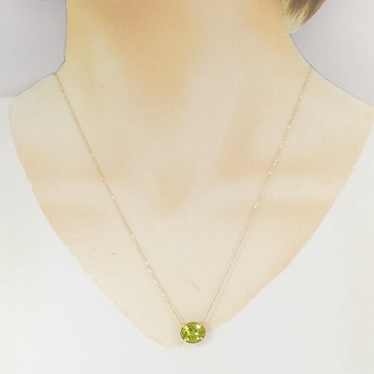K18YG ペリドット ネックレス 2.30CT