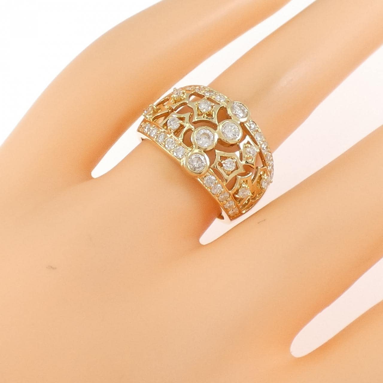 K18YG ダイヤモンド リング 0.87CT