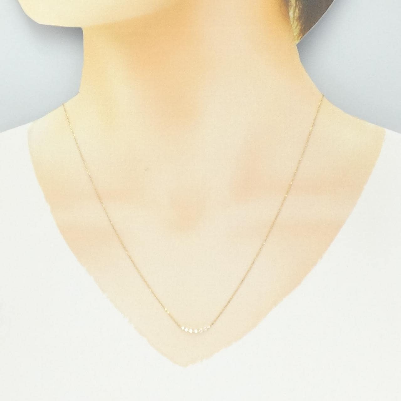 アガット ダイヤモンド ネックレス 0.1CT