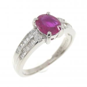 PT900 ルビー リング 0.71CT