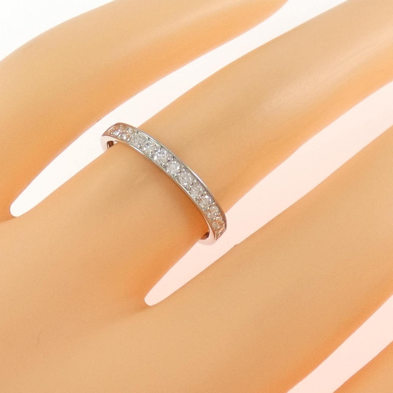 PT950 ハーフエタニティ ダイヤモンド リング 0.22CT