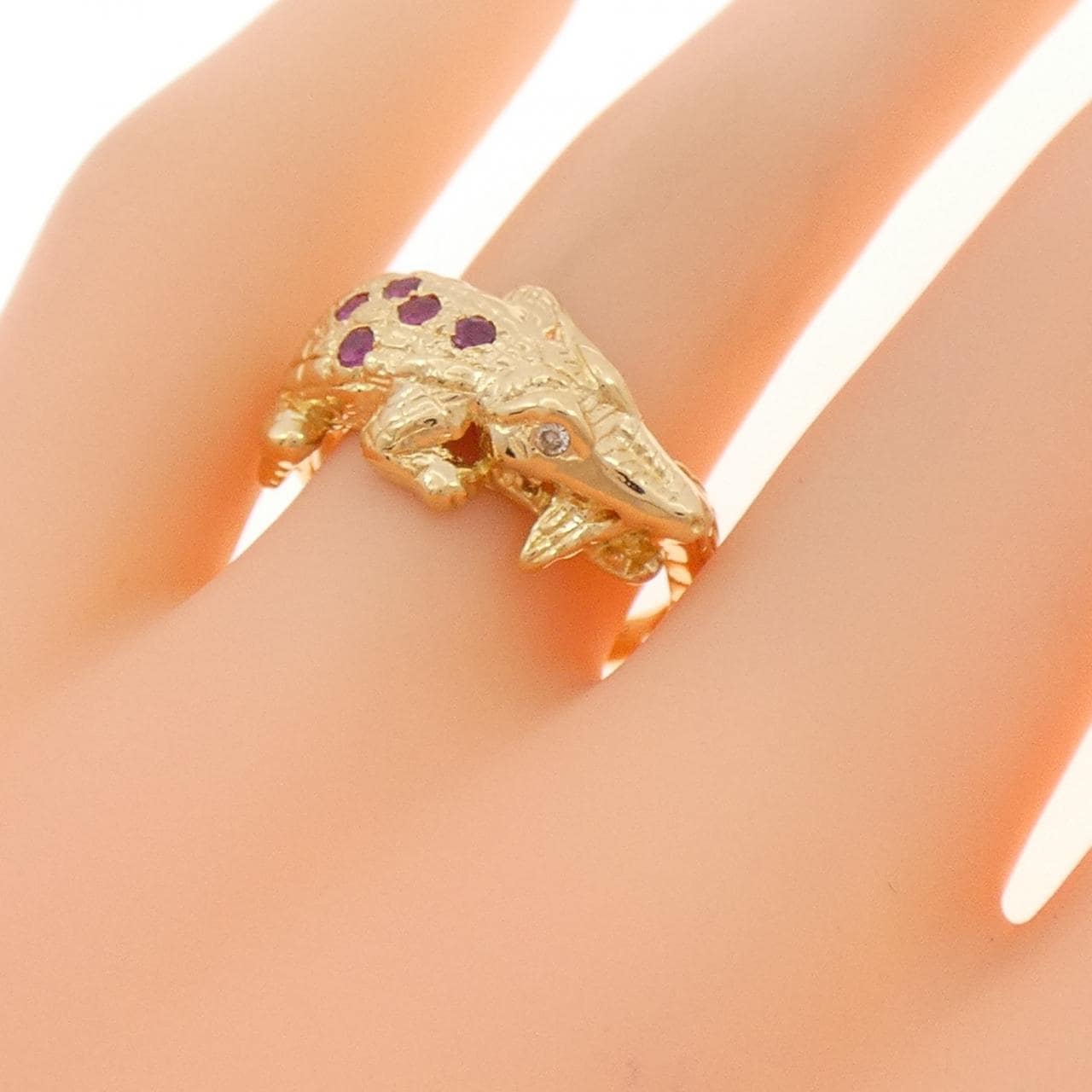 K18YG ルビー リング