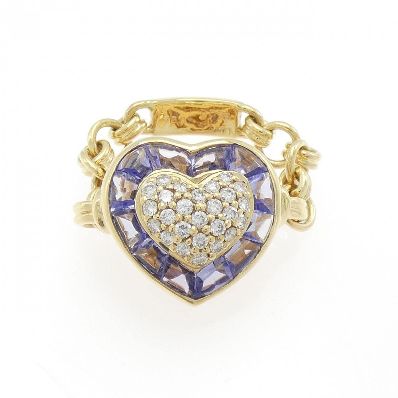 750YG Heart Tanzanite Ring 1.71CT
