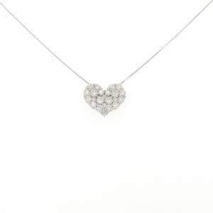 K14WG/K18WG ハート ダイヤモンド ネックレス 1.00CT