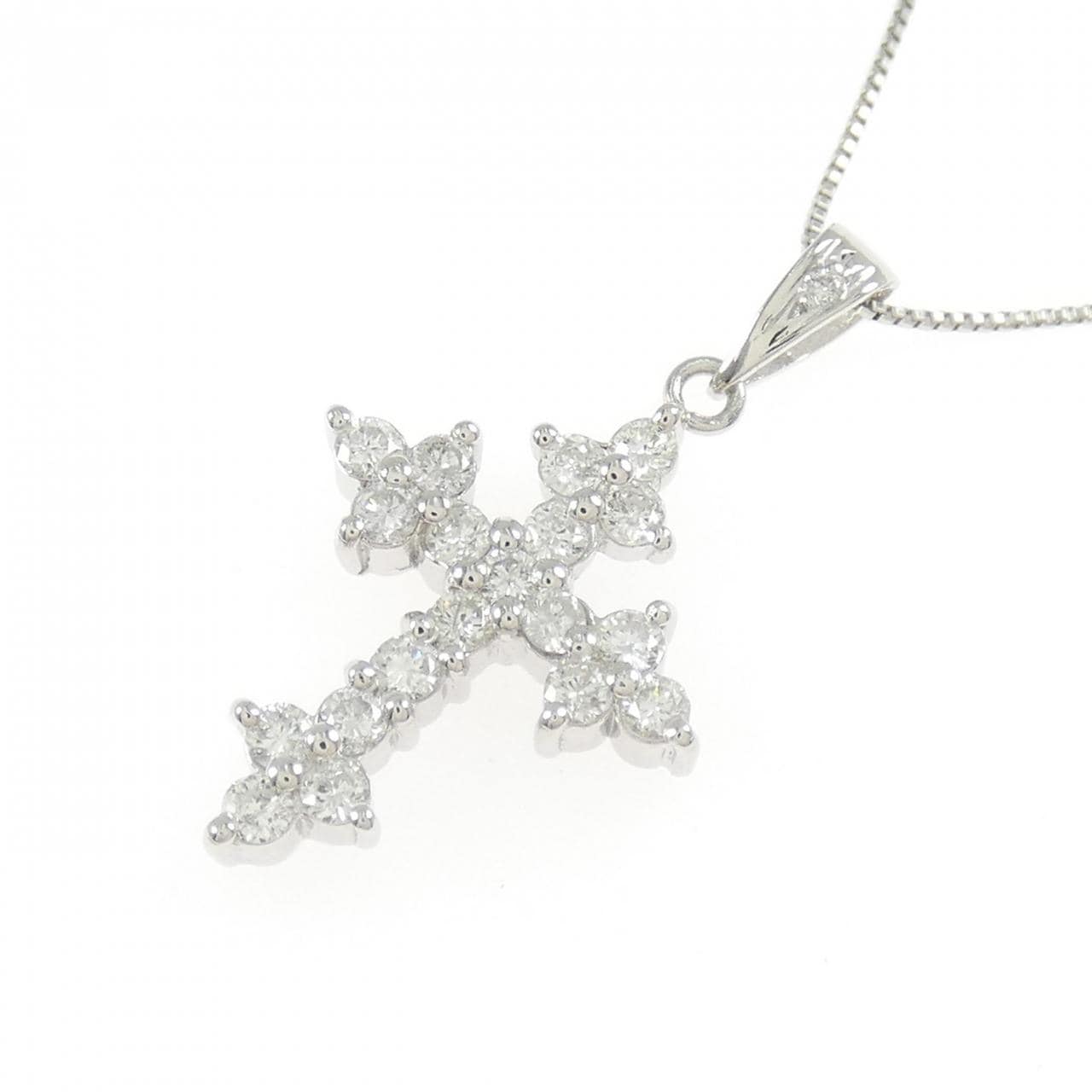 PT900/PT850 クロス ダイヤモンド ネックレス 0.50CT