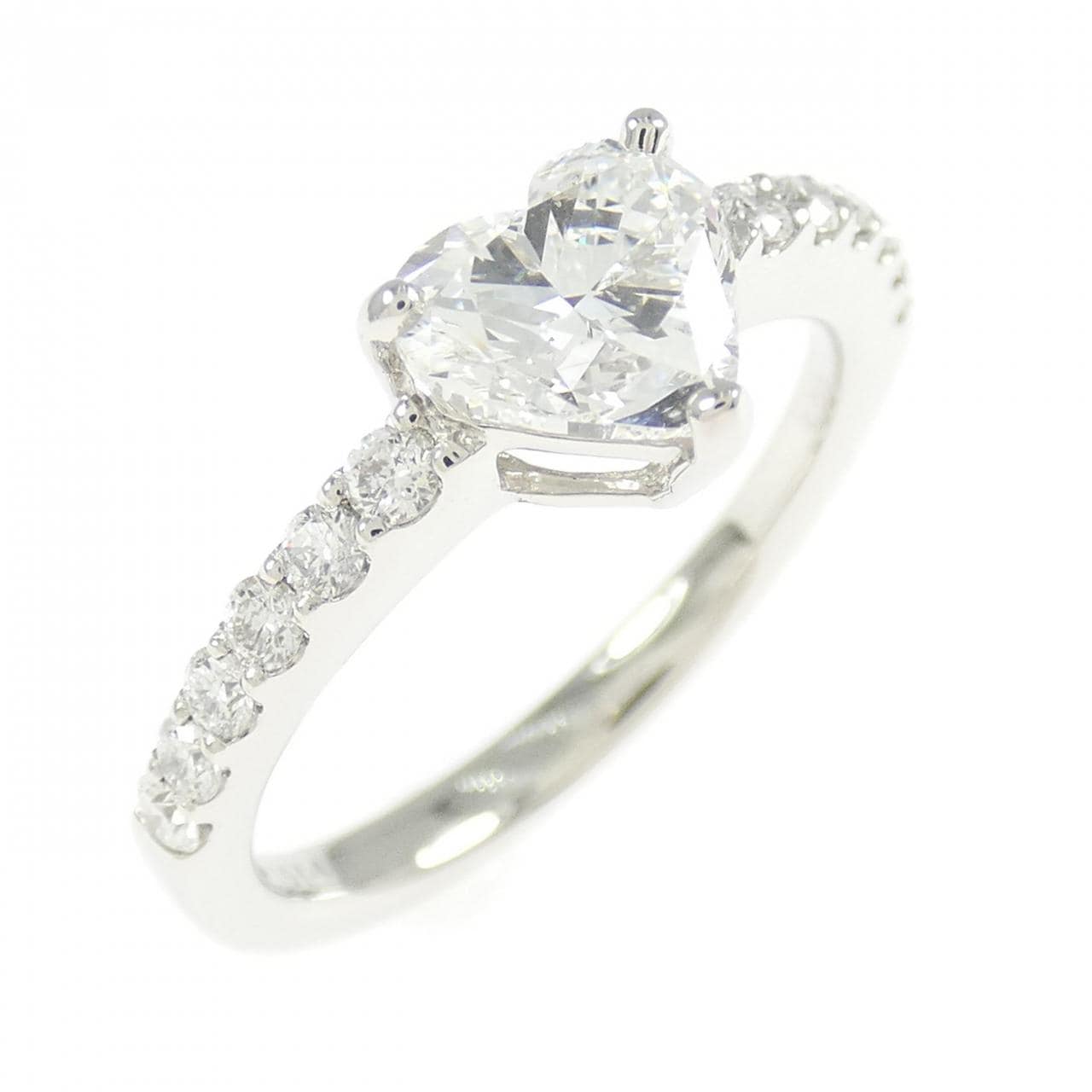【リメイク】PT900 ダイヤモンド リング 1.044CT E SI1 ハートシェイプ