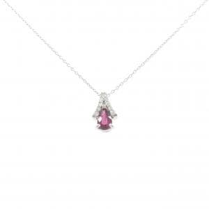 PT900/PT850 ルビー ネックレス 0.572CT