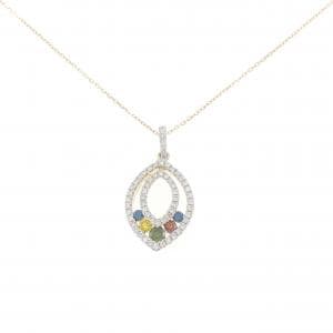 K18YG/K18WG ダイヤモンド ネックレス 0.31CT