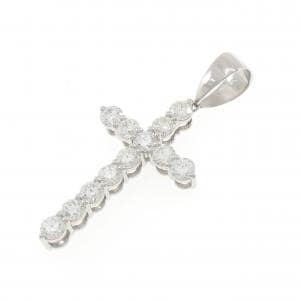 PT900 クロス ダイヤモンド ペンダント 2.00CT