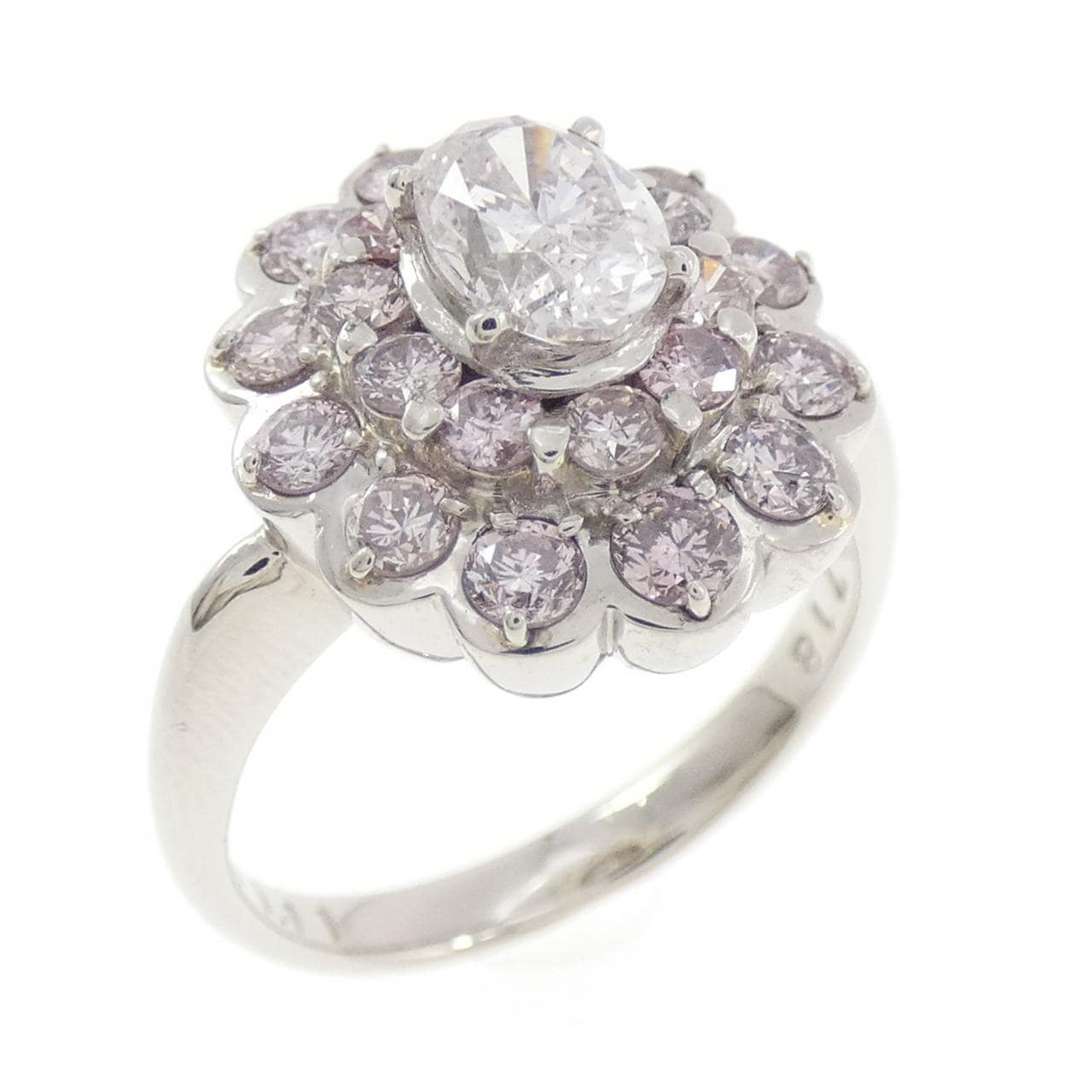 PT900 ダイヤモンド リング 0.718CT VLP I1 オーバルカット
