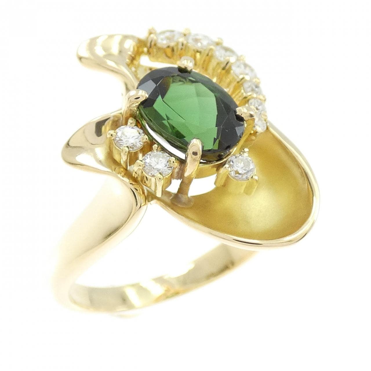 K18YG トルマリン リング 1.62CT