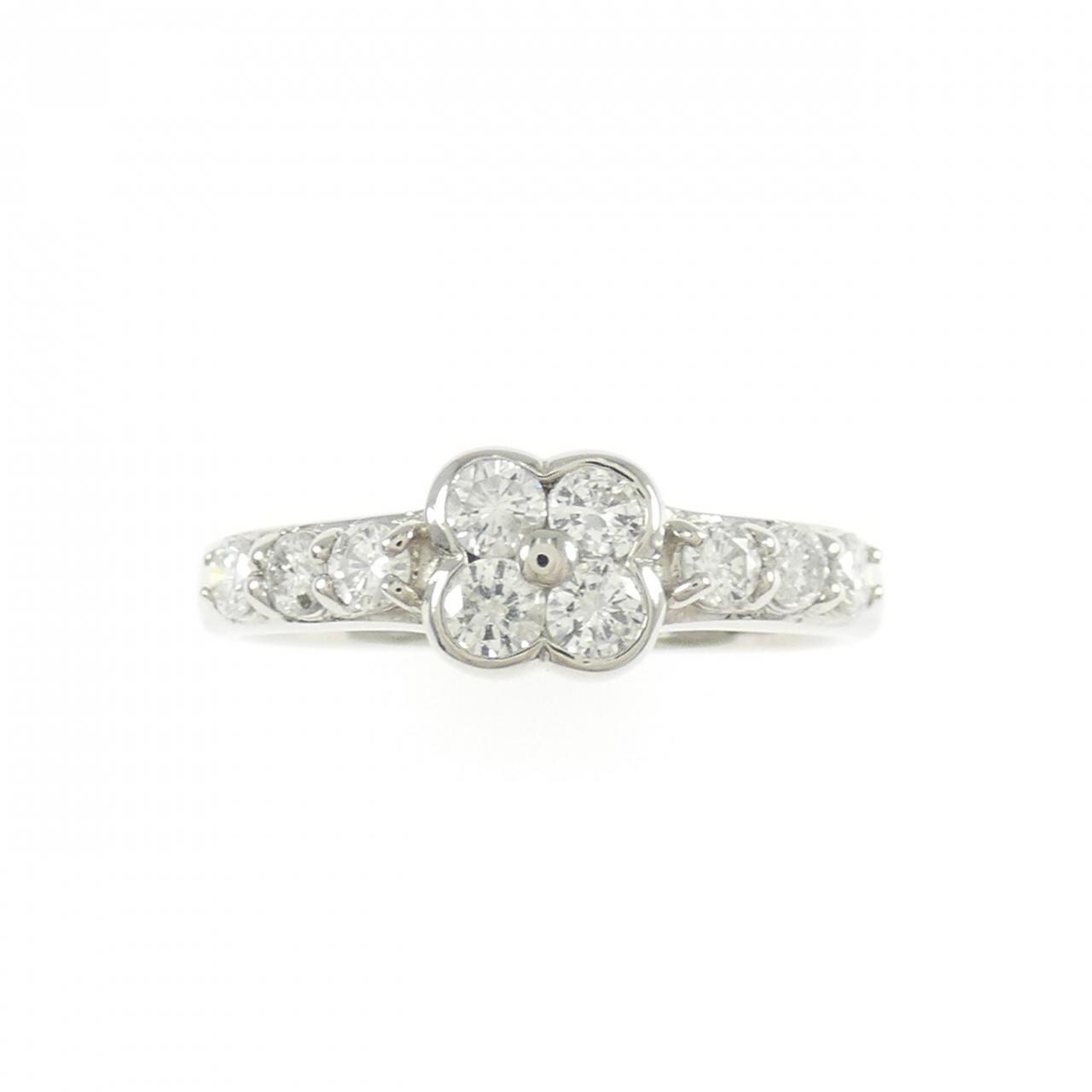 PT900 フラワー ダイヤモンド リング 0.50CT