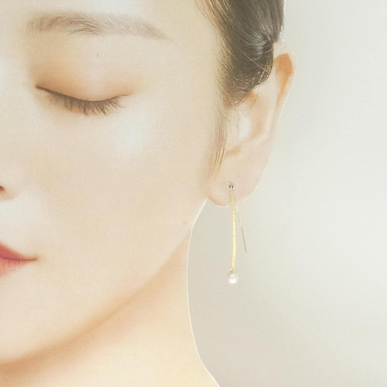 K18YG アコヤパール ピアス 5.5mm