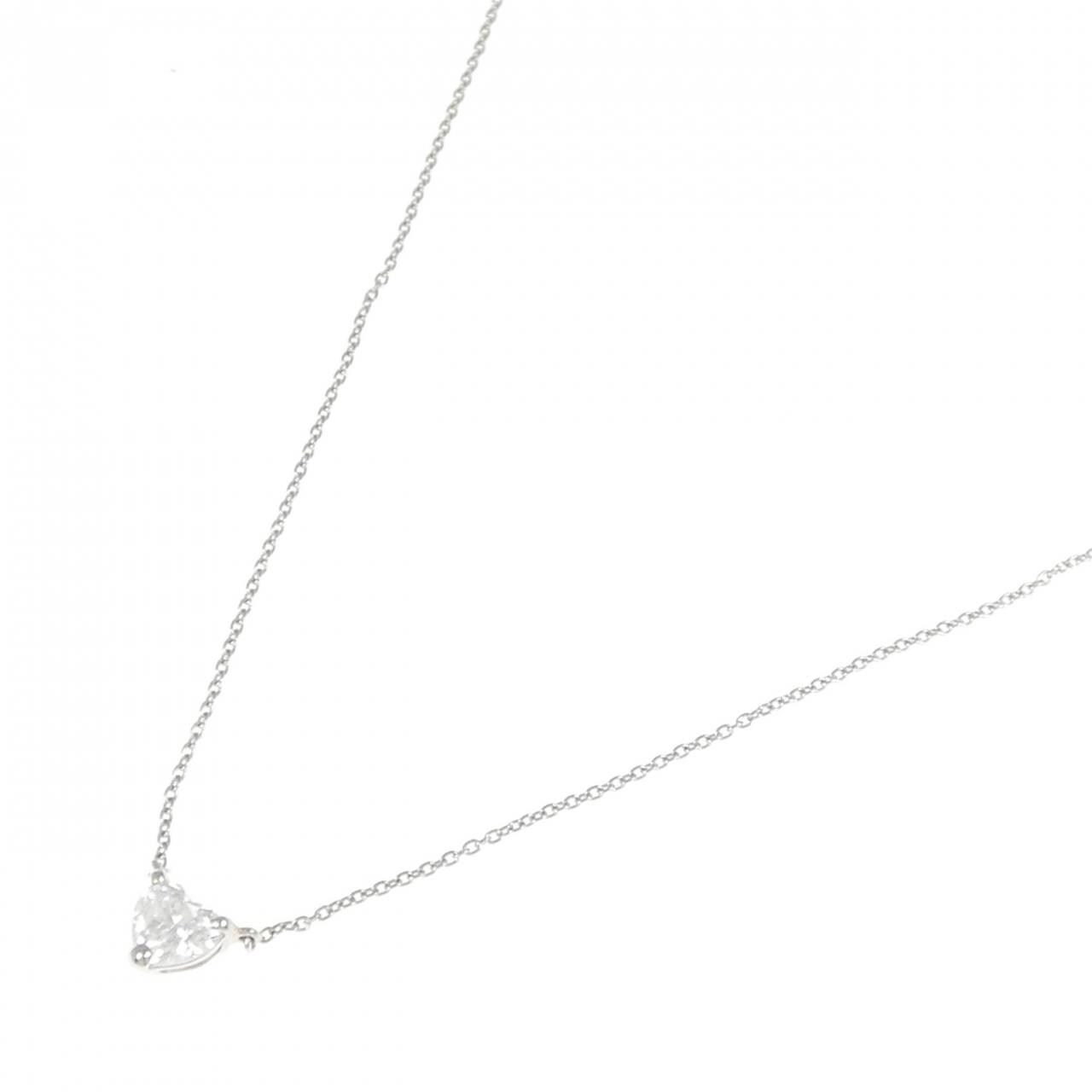 【リメイク】PT900/PT850 ダイヤモンド ネックレス 0.535CT F SI2 ハートシェイプ