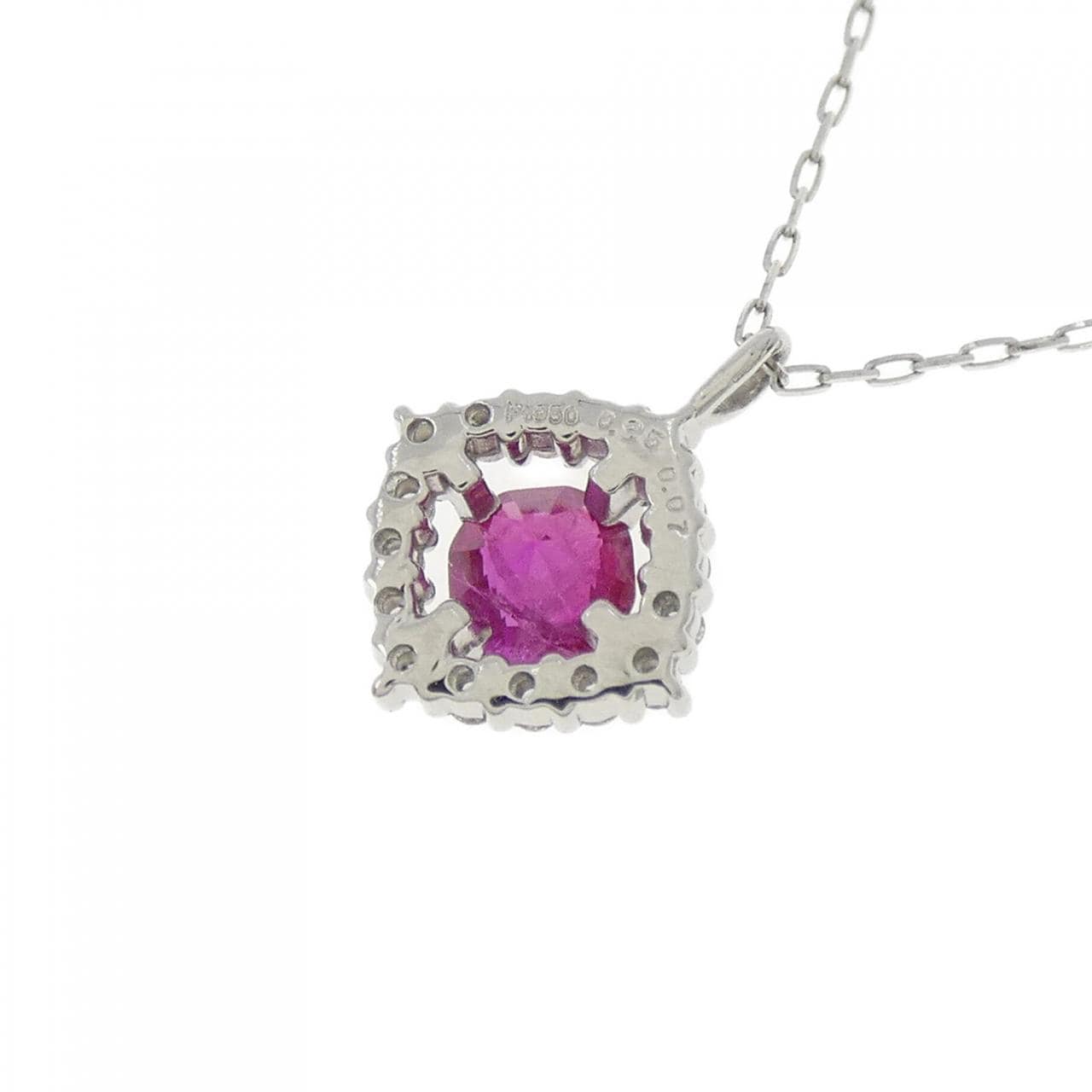 【新品】PT950/PT900 ルビー ネックレス 0.25CT