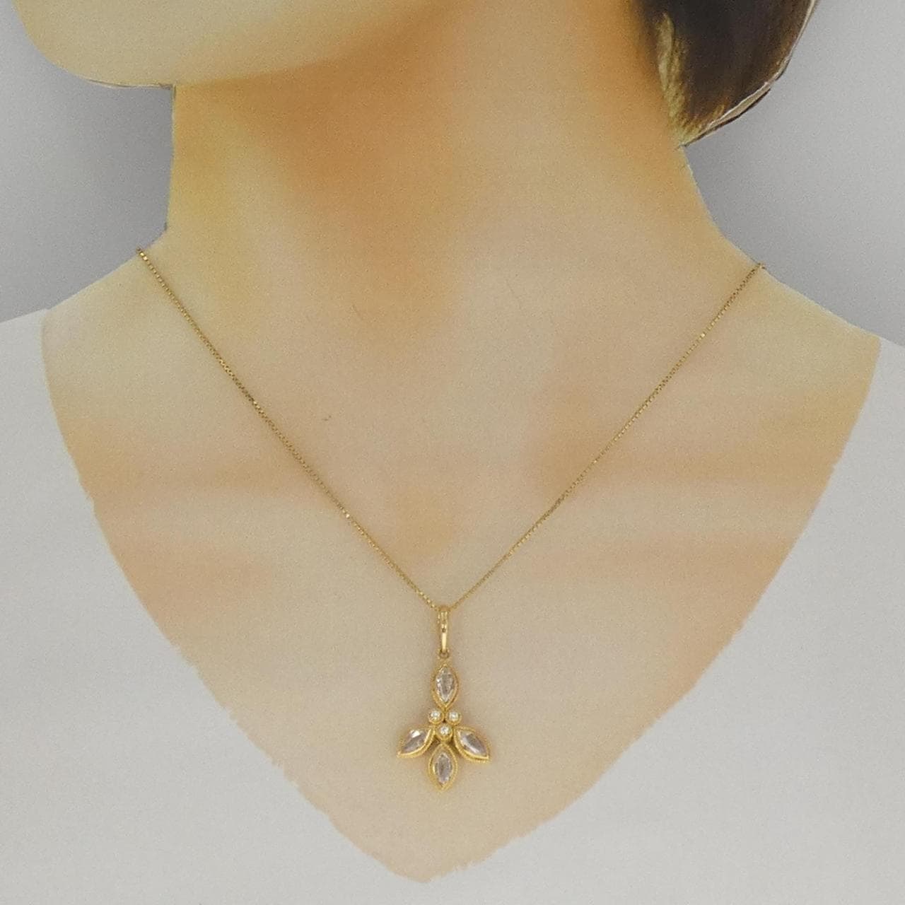 K18YG ダイヤモンド ネックレス 0.80CT