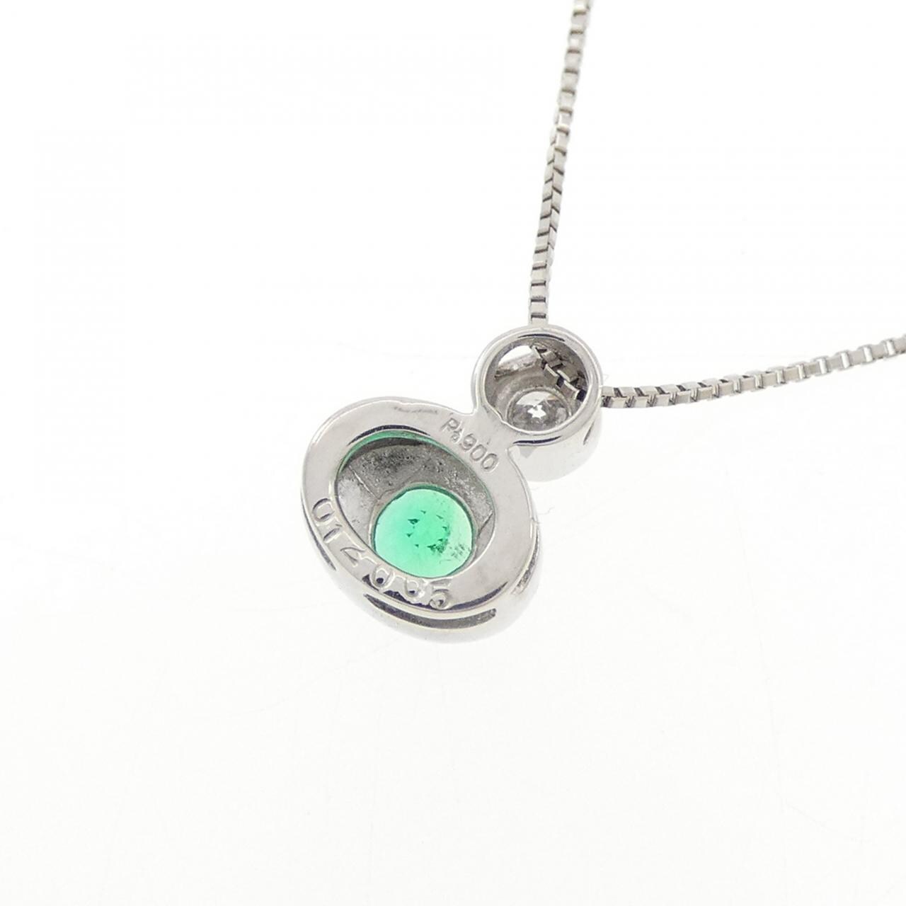 PT900/PT850 エメラルド ネックレス 0.12CT