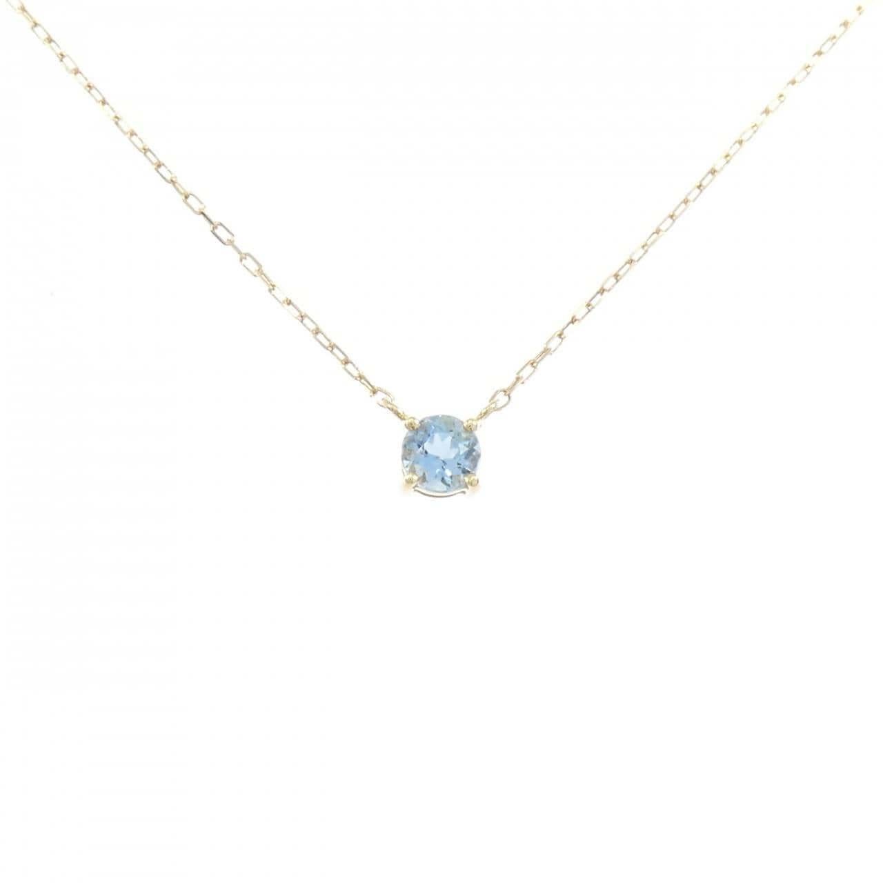 K18YG アクアマリン ネックレス 0.24CT