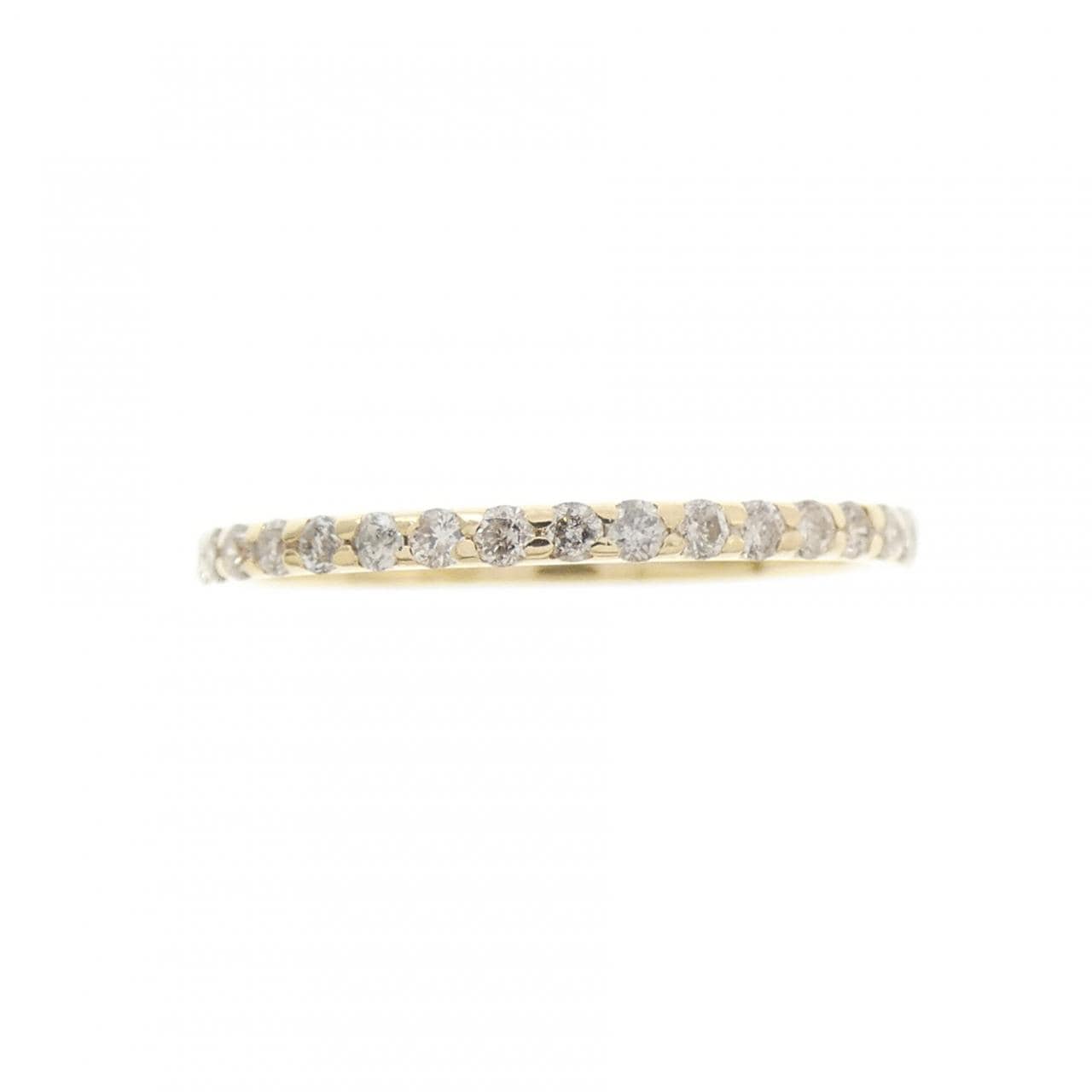 K10YG ハーフエタニティ ダイヤモンド リング 0.20CT