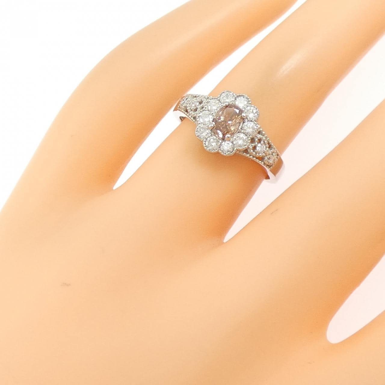 PT900 ダイヤモンド リング 0.330CT FDOP VS1 ファンシーカット