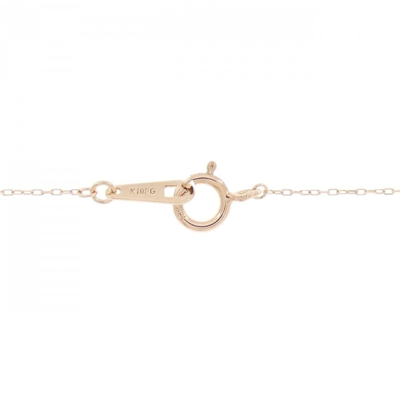 K10PG イニシャルN ダイヤモンド ネックレス 0.01CT
