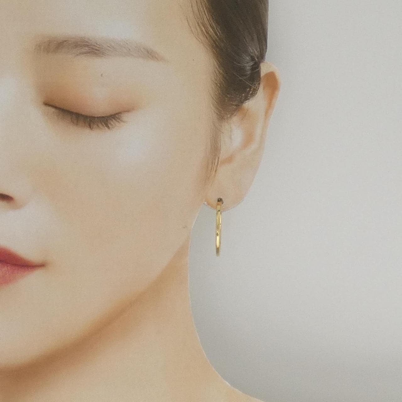 ヴァンドーム K18YG フープ ピアス