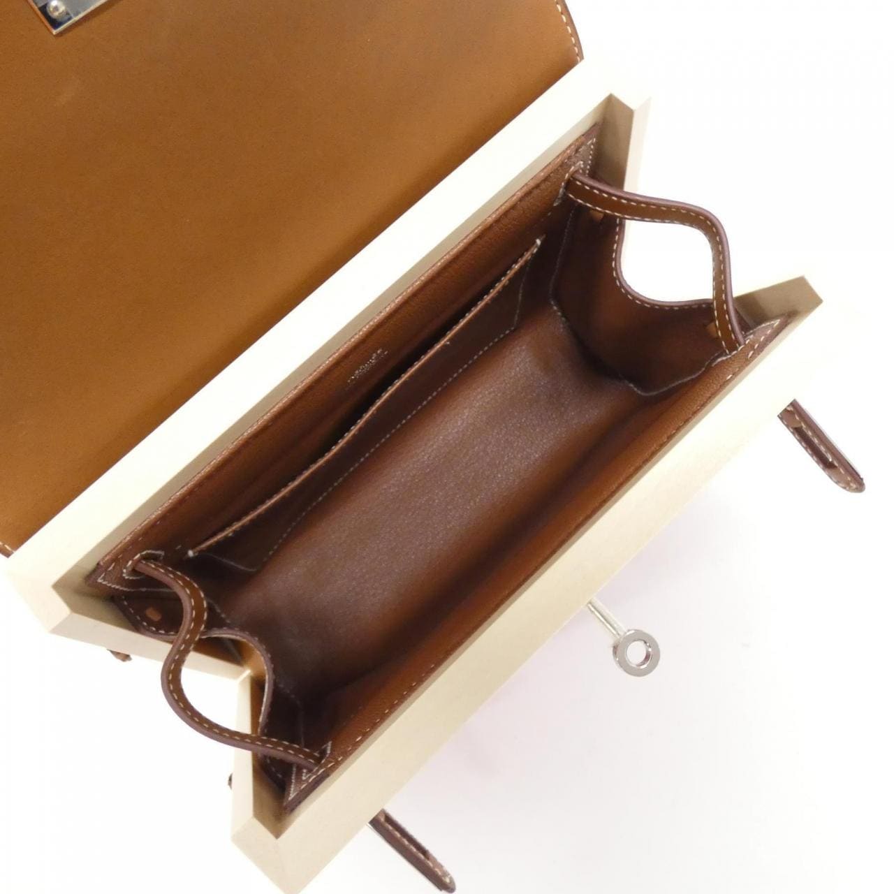 HERMES PERSPECTIVE CAVALIER Kelly Wood 22cm Bag