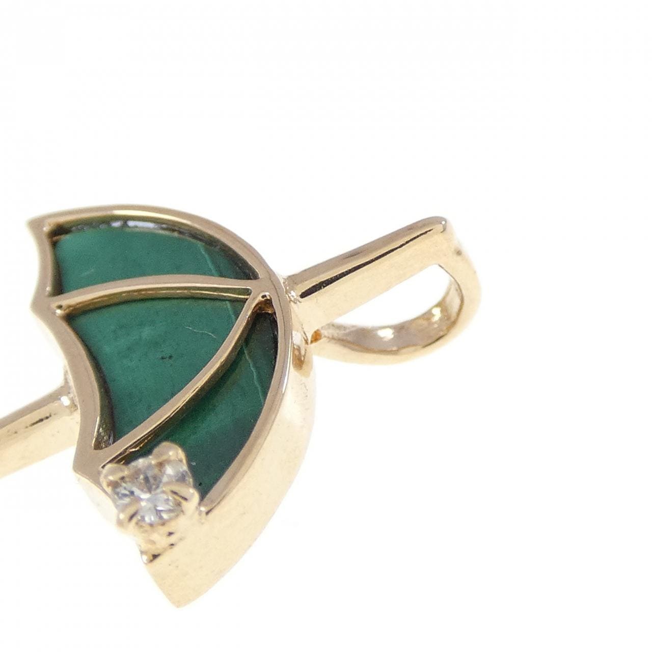 K14YG アンブレラ マラカイト ペンダント