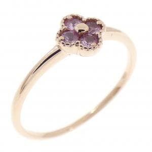 K10PG フラワー サファイヤ リング