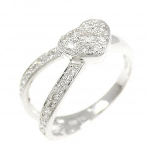 K18WG ハート ダイヤモンド リング 0.2CT