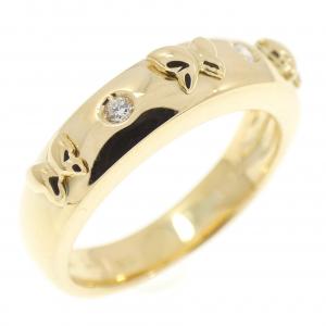 K18YG バタフライ ダイヤモンド リング 0.02CT