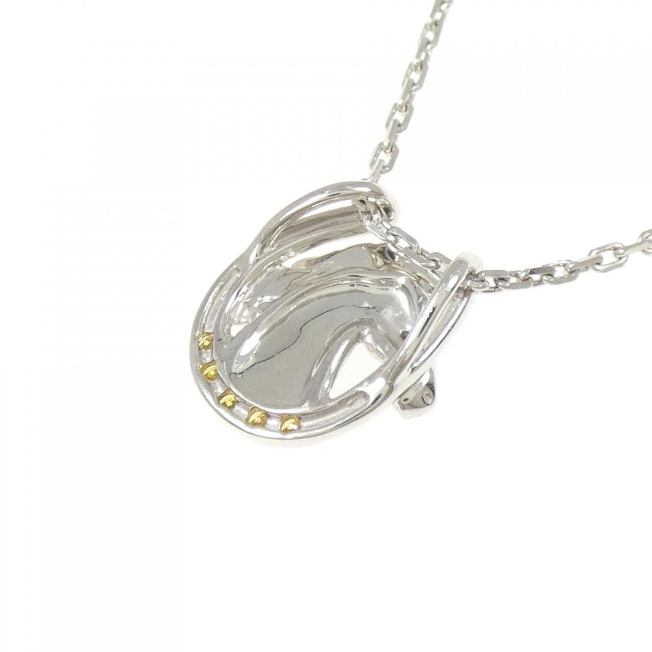 ジーエスティービー ホース ダイヤモンド ネックレス 0.08CT