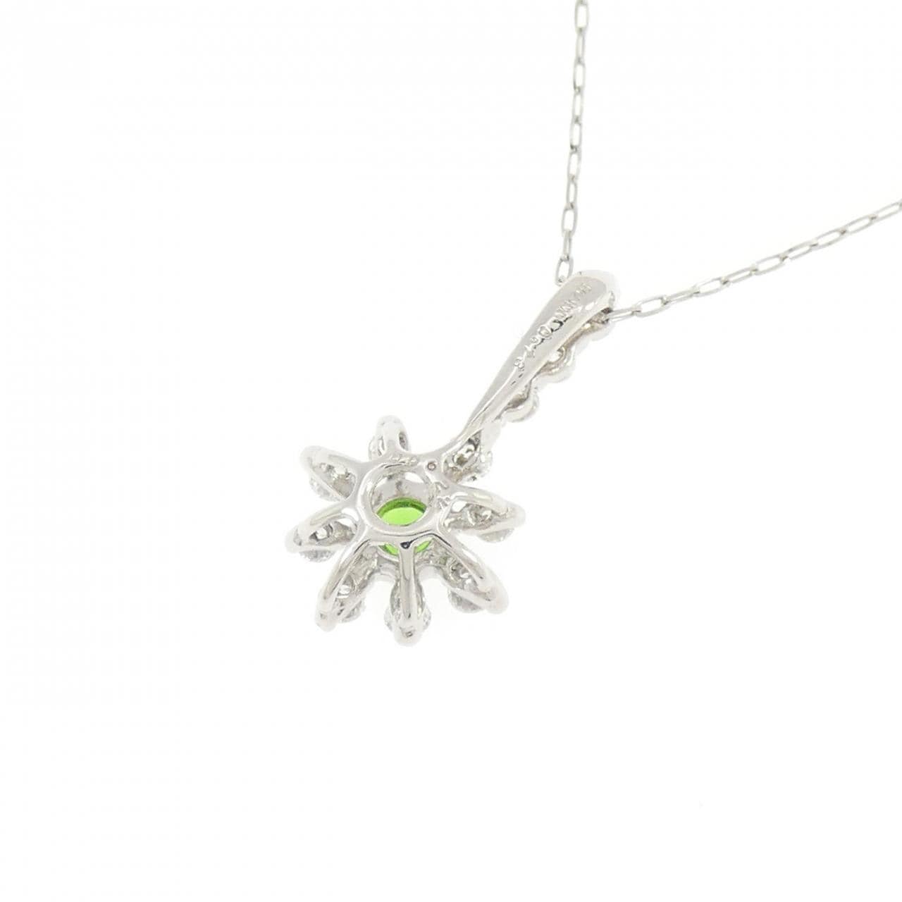 PT900/PT850 デマントイドガーネット ネックレス 0.13CT