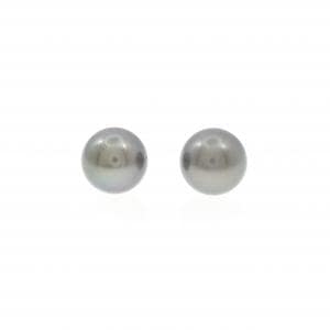 18KYG/K18YG 黒蝶パール ピアス 8.7mm