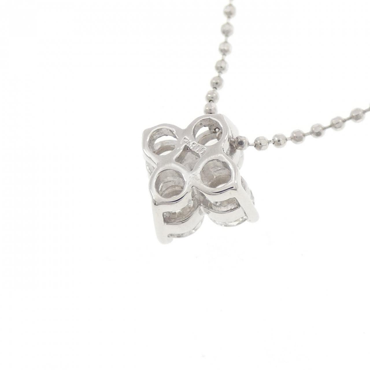 PT900/PT850 フラワー ダイヤモンド ネックレス 0.55CT