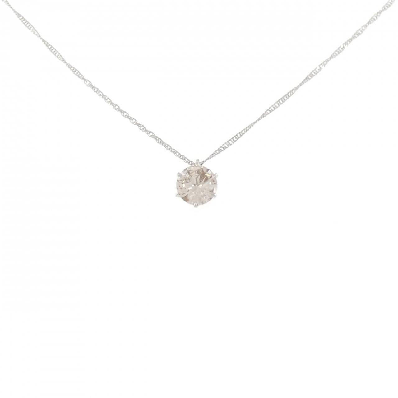 純PT ソリティア ダイヤモンド ネックレス 1.007CT