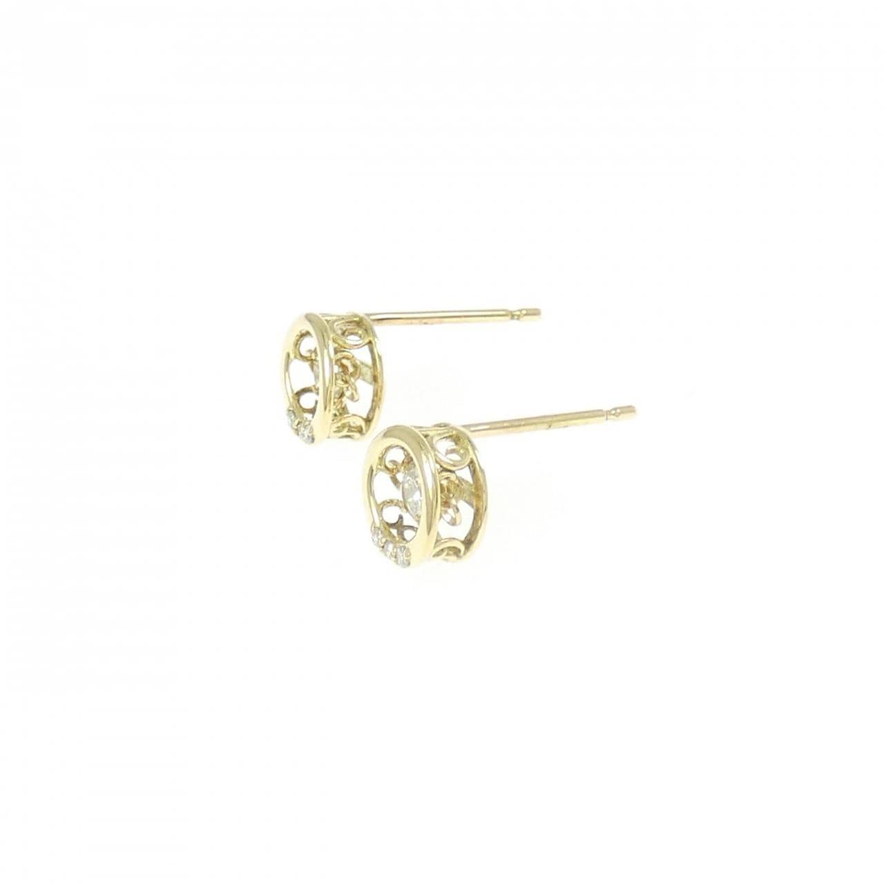 K18YG ダイヤモンド ピアス 0.16CT