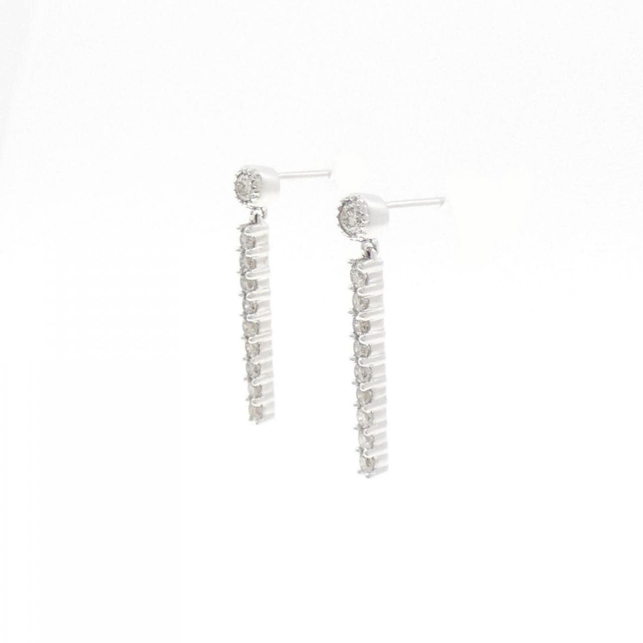 K18WG ダイヤモンド ピアス 0.50CT