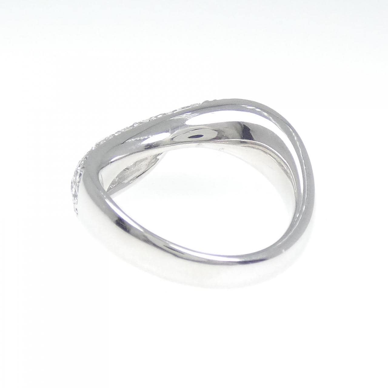 K18WG パヴェ ダイヤモンド リング 0.85CT